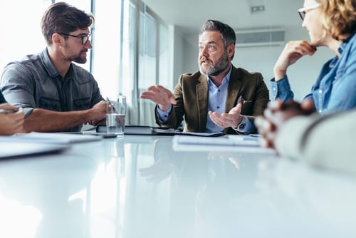 A manager successfully leading their team